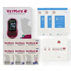 벳메이트 반려동물용 혈당측정기 혈당계+시험지300매+침300개+솜300개 세트