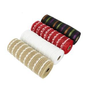 졸업꽃다발 39색 DIY 장식망 리본 크리스마스트리 파티 홀리데이 장식 화환 아사롤 꽃다발 포장 부품