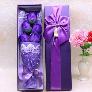 졸업꽃다발 발렌타인 데이 비누 꽃 선물 장미 상자 부케 축제 실크 인공