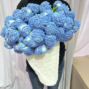 꽃다발담요 코바늘 카네이션 꽃다발 담요 완제품 DIY 공예 니트 패션 낮잠 어머니의