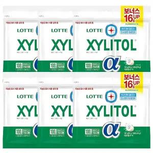 롯데 자일리톨 알파 오리지날 리필 102g x 6개