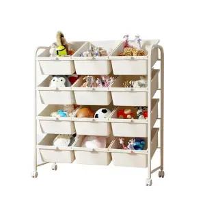 아동용 다층 이동 사물함 5단 화이트 5층 수납장 장난감수납