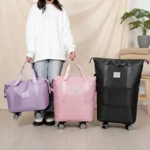 남녀공용 여행용 다목적 휠 보스턴백