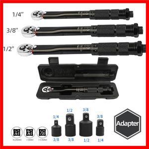 1/2 3/8 토크 렌치 자전거 프리셋 토크 키 정밀 리버시블 래칫 전문 자동차 자동차 도구 2-210N.m 1/4 인치