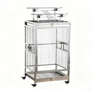 대형 앵무새 새장 놀이터 케이지 날림장 스테인레스 이동식 바퀴 철제 하우스