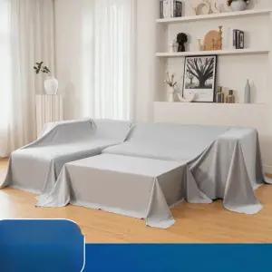 대형 가구 덮는 공사 방지용 식탁 이사 커버 천 쇼파 헤이즈블루 3.0m 2m