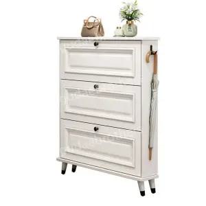 현 좁은 틈새 3단 슈즈렉 캐비닛 장 정리대