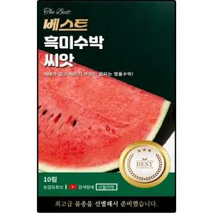 베스트 흑미 수박 씨앗 10립 저온기 재배 용이한 당도 높은 수박씨 종자