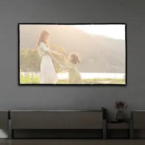 빔프로젝터용 스크린 221X125cm 사무실 가정용 캠핑용 16:9화면비율 빔스크린/////