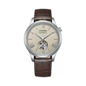 시티즌 NH9130-17A 오픈하트 남성 가죽시계