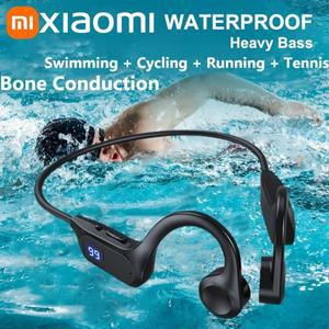 샤오미 골전도 무선 이어폰, 스포츠 수영 블루투스 5.3 호환 헤드폰, 핸즈프리 마이크 포함, 러닝 이어버드