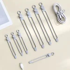 선정리 실리콘 케이블 타이 다용도 타이밴드 홀더 선정리