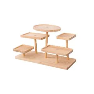 원목 계단식 거실 선반 다육이 화분받침대 화분 정리대