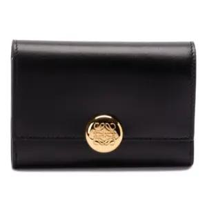 로에베 골드 버튼 가죽 컴팩트 지갑 CANBS33 X011100