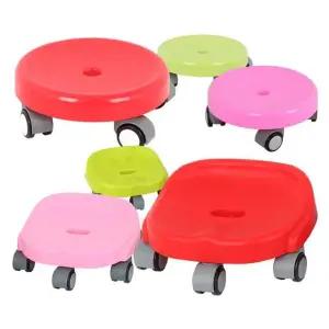 이동식의자 바퀴달린 낮은 바닥 이동 앉는 청소 작업 이동의자 청소의자