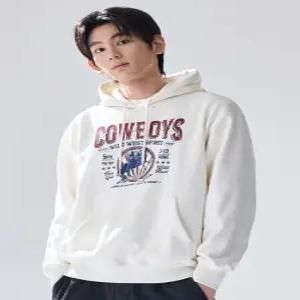 [매장정품] TOPTEN 탑텐 공용 플리스 그래픽 스웨트후디MSF4TH3902