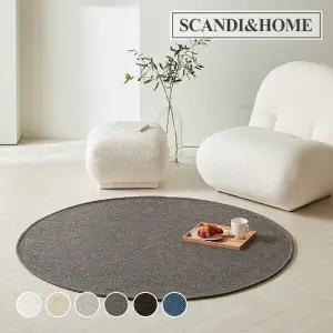 먼지없는 트위드 사이잘룩 러그 사계절 카페트 원형 200 6colors