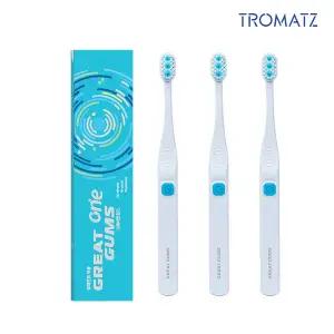 [트로마츠] 그레이트검즈 원 일체형 치석 플라그 제거 생체전류 칫솔 (3개) TROMATZ-GG1-3