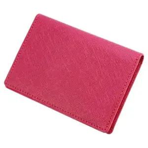 웍스 35장용 카드포켓 천연소가죽 명함지갑-딥 핑크
