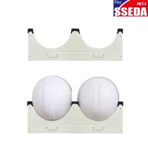 쎄다 SSEDA 안전모 걸이대 2구 작업모걸이 거치대 / 아이보리도색 스틸