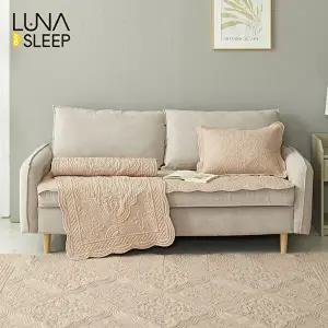 [루나앤슬립][3인용]목화솜 자수퀼팅 통워싱 소파패드 1+1 세트(+멀티매트)