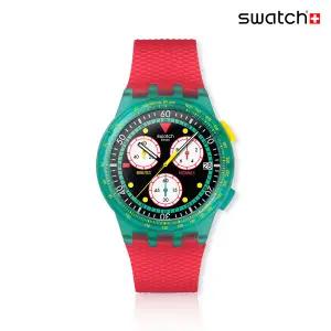 [본사] SWATCH NEON EMERALD CHRONO SUSG409
