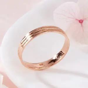 [비앤비골드] 14K/18K 가로 라인 컷팅 올밴드 반지 M PNR42413