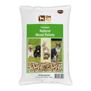 오펫 프리미엄 우드펠렛 목재 고양이 모래 화장실 안식처 20kg