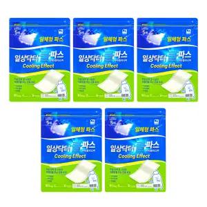 일상닥터 쿨파스 일체형 멘톨 쿨링효과 냉찜질 5매입 x5팩