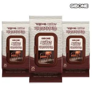 [기본에] 빅사이즈 가죽 크리너 티슈 25매 x 3팩 (총75매)