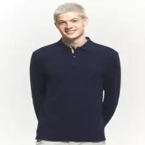 [국내백화점] 헤지스 [24FW] [스테디셀러] 네이비 단색 면혼방 긴팔카라티셔츠 WHTS4D431N2