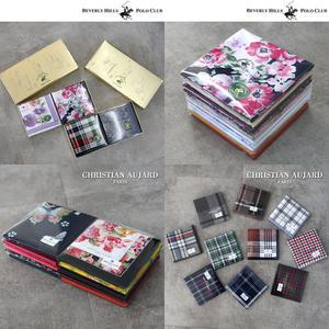 브랜드 손수건 10장 세트 크리스찬오자르 폴로클럽 남성 여성 순면 正品 선물 스카프 개별포장