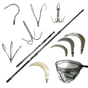 선박 낚시 랜딩 장비 문어 오징어 후크 갸프 갈고리 스텐봉 해루봉 뜰채 수초 제거기