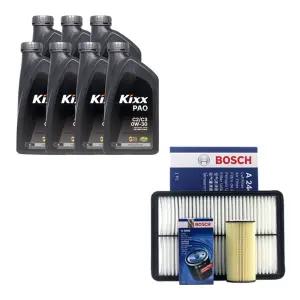 싼타페DM 디젤 엔진오일 킥스 파오 0W30 7리터 보쉬 오일필터 에어필터 PAO
