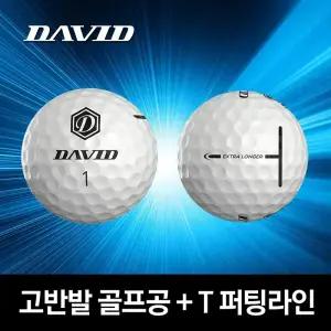 데이비드 P1 1구 고반발 골프공 비거리 장타 골프볼 T라인 퍼팅정렬