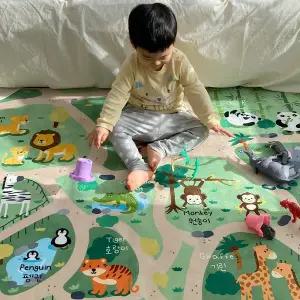 [한스갤러리]사파리 유아 키즈 아이방 러그 100x150cm