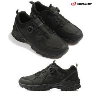 월드컵 이글스 남성운동화 트레킹화 가벼운 산행 올블랙 사계절 다이얼 끈조임으로 탈착이 편한 든든한 신발