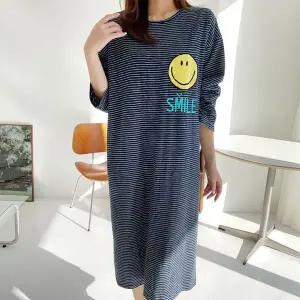 [보리보리/보리맘]자수 스마일 긴팔 수유 원피스 수유복 임부복 ID390