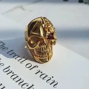 [셀러허브][노블른] 써지컬 스틸 골드 금 해골 머리 (S7798459)