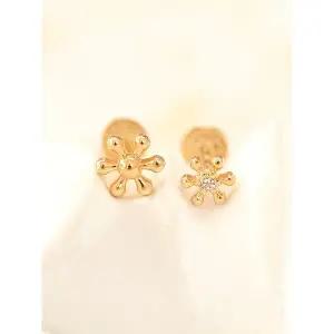 [미니멀피어싱]14K 미니 꽃볼 큐빅 라블렛 피어싱