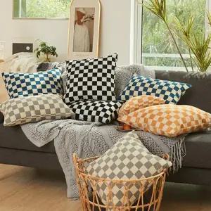 [텐바이텐]클라모프 모던 체커보드 체크 사각 인테리어 쿠션