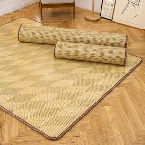 한일의료기  고급 15mm 대자리 그린 여름카페트 매트 침대 거실사용