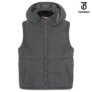 후드 탈부착 코듀로이 웰론 패딩조끼 (SUH049)