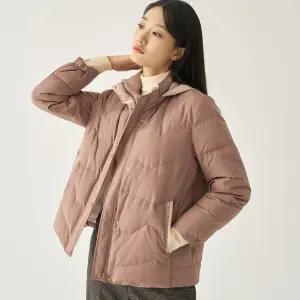 [지센] 리사이클 니트후드 덕다운 숏 점퍼 LCDWNA23_PE