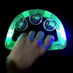 미니 탬버린 업소용 노래방 불빛 LED 야광 파티 소품 15cm