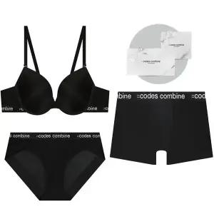 [롯데백화점]코데즈컴바인 이너웨어 [선물포장] 베이직 커플속옷세트 CDWBRBPDR161BK