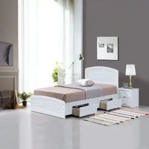 루바 화이트 서랍형침대 일체형 매트리스포함 싱글침대 슈퍼싱글침대