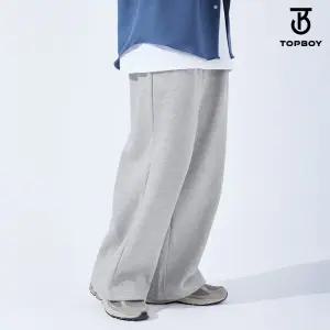 컴포트 원턱 밴딩 와이드 기모 트레이닝 팬츠 (TOP182)
