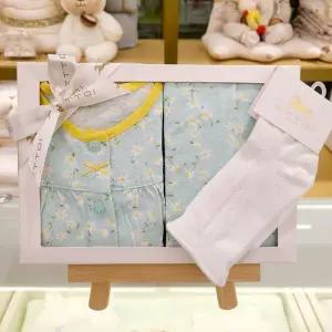 [에뜨와](의정부점)25년 S/S 신상품 (출산,신생아,백일,돌선물세트) 데이지내의 양말세트