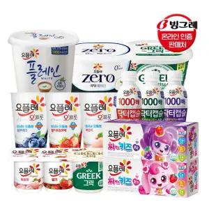 빙그레 요플레 짜먹는 키즈 6입 6개 캐치티니핑 외 요플레 모음